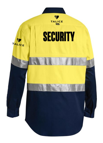 Picture of Bisley hi Vis Lightweight Long Sleeve Drill Shirt